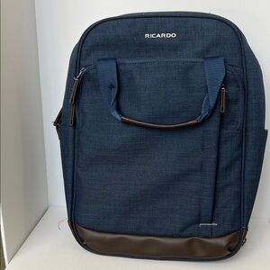 Blue and Brown Men's Bag